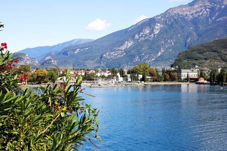 Riva Del Garda, Italy. View on a cityの写真素材