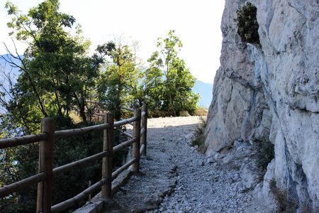 Strada Del Ponale. Old Ponale Trail from Riva del Garda to Ledro Valleyの写真素材