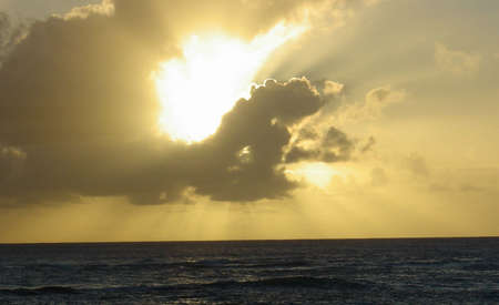 Sunset Kauai, HIの写真素材