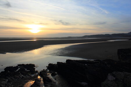 beautiful coastal sunsetの写真素材