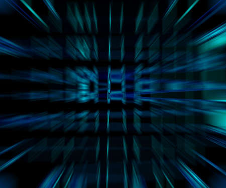 abstract space full of cubesの写真素材