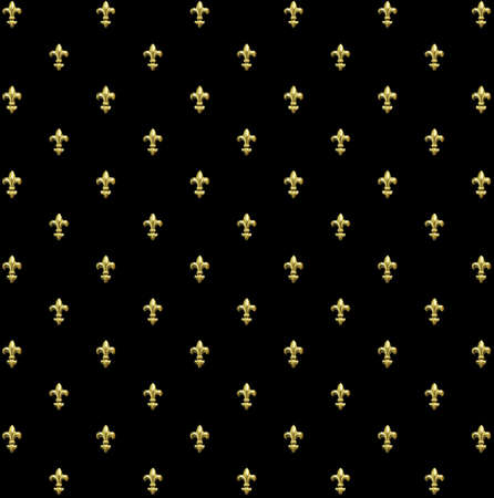 Golden fleur de lis on black background