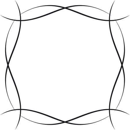 Delicate ornamental frame or border in fancy and unique shape - monochromatic graphic.の写真素材