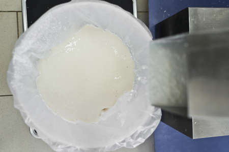Production of coconut oil, paste. Industrial crusher - press.