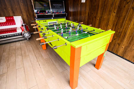 table football in the play area of the Siam Mall shopping center. 07.01.2020 Tenerife, Canary...