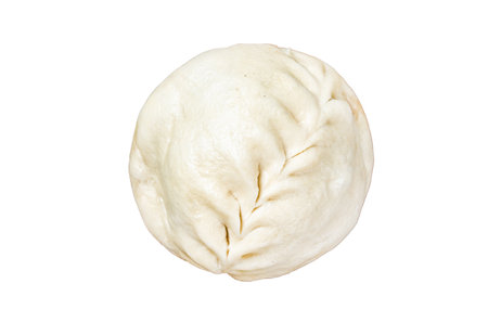 Pyan-se, Pyanse - Traditional Korean steamed pie bun with vegetable and meat. Isolated, white...