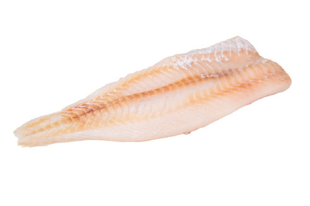 Fresh cod fish fillet, showing its delicate texture and pristine color, perfect for grilling or...