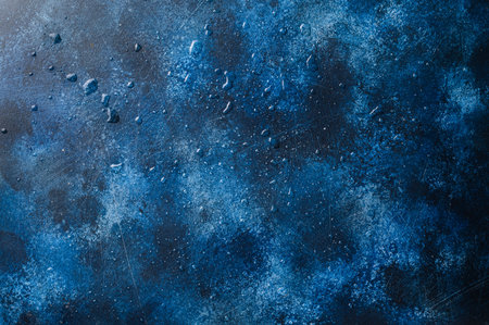 Navy steel texture with rough patterns and vintage tone ideal for dark culinary compositions and rustic tabletop scenesの写真素材