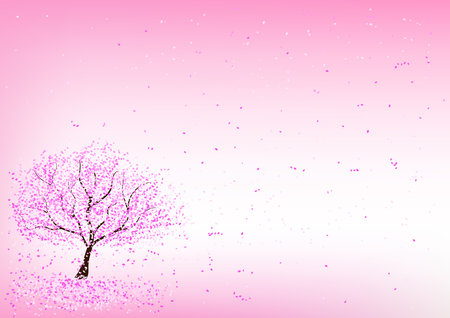 Cherry blossom tree background designのイラスト素材