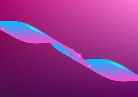 Colorful ribbon wavy background graphicのイラスト素材