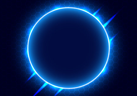 Technology blue background graphic wallpaperのイラスト素材