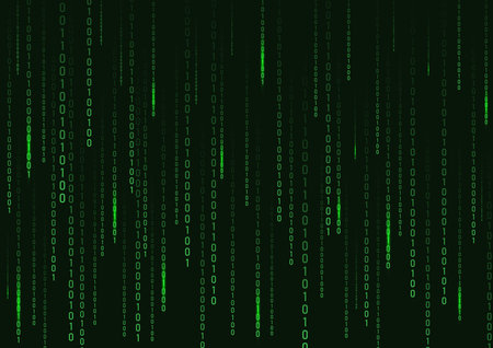 Binary matrix big data process backgroundのイラスト素材