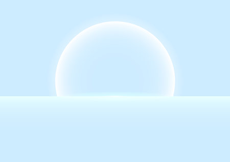 Light blue round abstract backgroundのイラスト素材