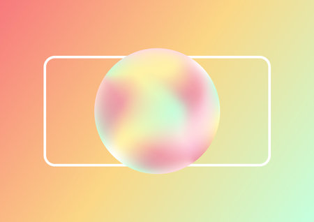 Bubble gradient colorful background graphicのイラスト素材