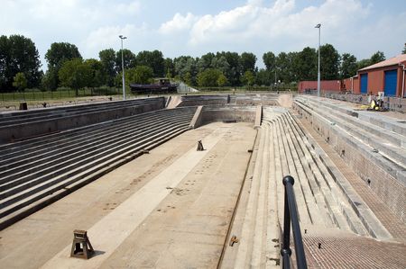 Only dry dock in Holland, called: jan blankenの写真素材