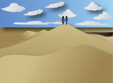 couple in love travel africaのイラスト素材