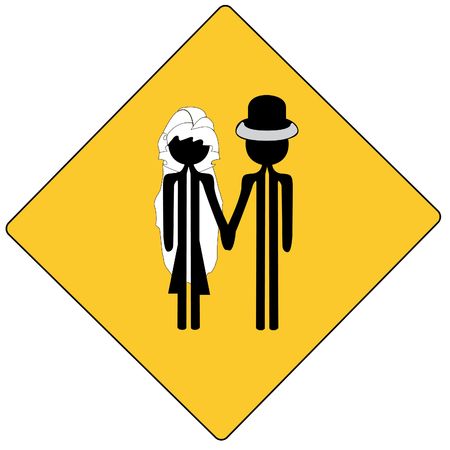 look out for wedding coupleの写真素材