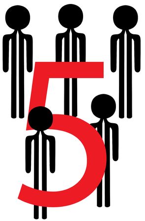  the number five for education counting の写真素材