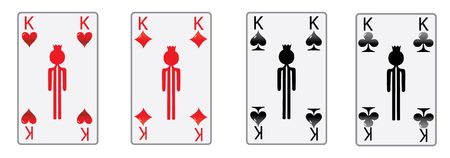 the four kings of the poker game in luxury white cards の写真素材