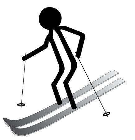 man on skisの写真素材