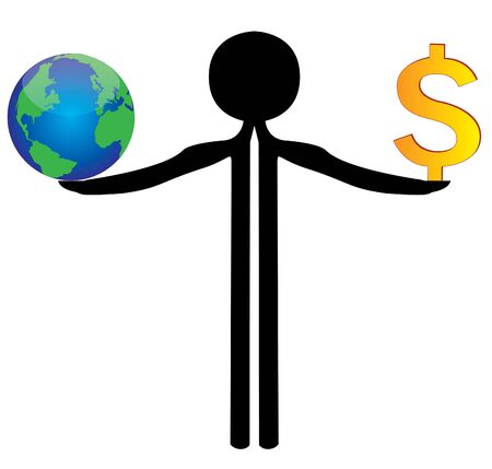 the dollars or the worldの写真素材