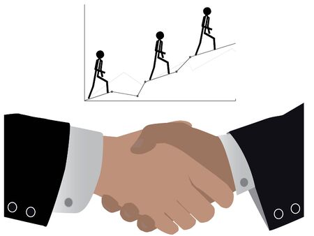 shaking hands for a good deal in business の写真素材