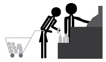 woman shoppingのイラスト素材