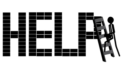 help from rocksのイラスト素材