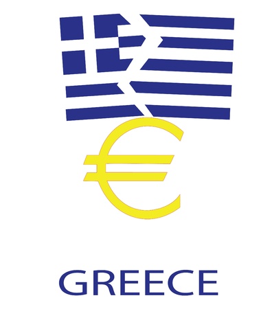 greece falling from the euro zoneのイラスト素材