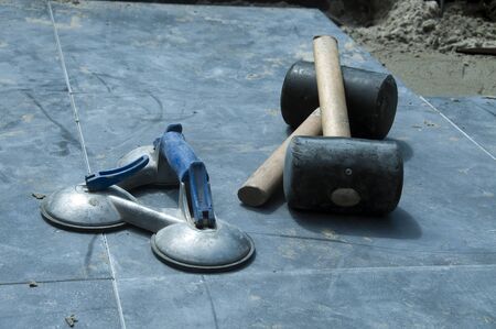 work tools for street constructionの写真素材