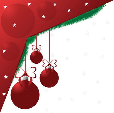 christmas tree with balls decorationのイラスト素材