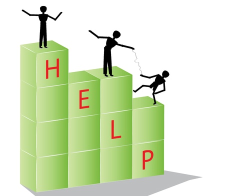 teamwork helpのイラスト素材