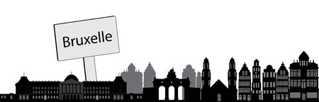brussel skylineのイラスト素材