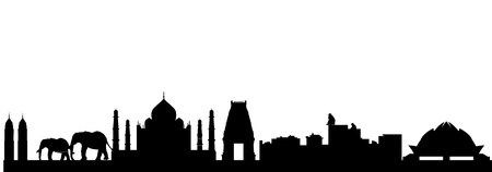 India skylineのイラスト素材