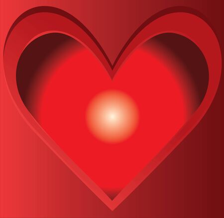 red valentines heartのイラスト素材