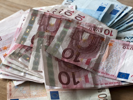 euro paper money europe