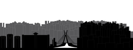 sao paulo skylineのイラスト素材