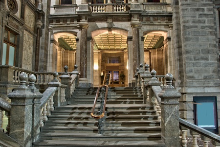 stairs at the antwerp entrance stationのeditorial素材