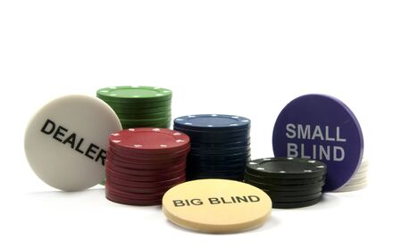 poke chips with the deal and small and big blindの写真素材