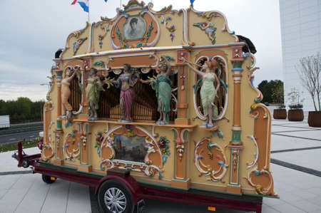 typical dutch street organ for public musicのeditorial素材