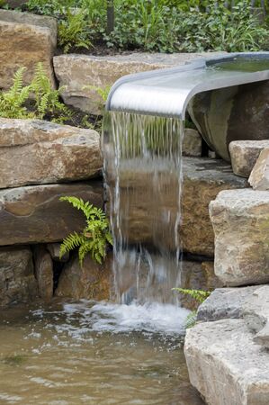 waterfall on the floriade the  World Horticultural Expo in Venlo the Netherlands の写真素材