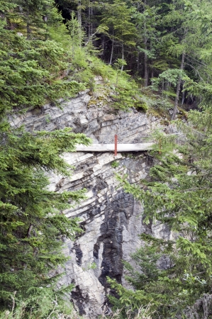 crans montana hiking pathの写真素材