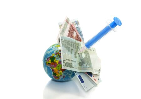 financial in jection to europe because of the crisisの写真素材