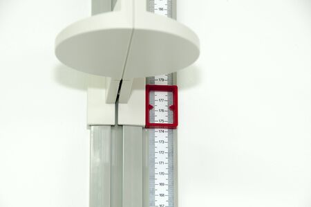 hospital measurement tool to check persons heightの写真素材
