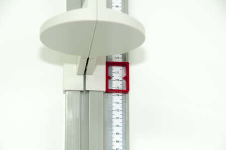 hospital measurement tool to check persons heightの写真素材