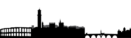 verona skylineのイラスト素材
