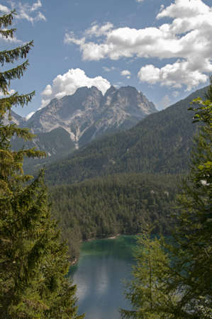 nature on the fernpass from austria to italyの写真素材
