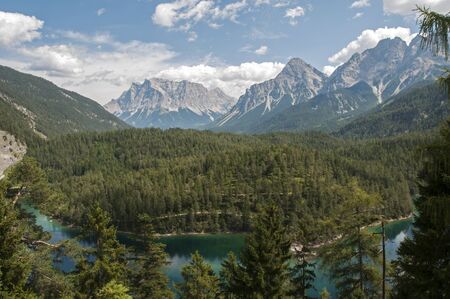 nature on the fernpass from austria to italyの写真素材