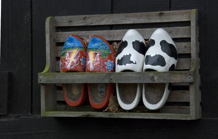 old dutch wooden shoesの写真素材