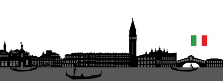 venice skyline italyのイラスト素材